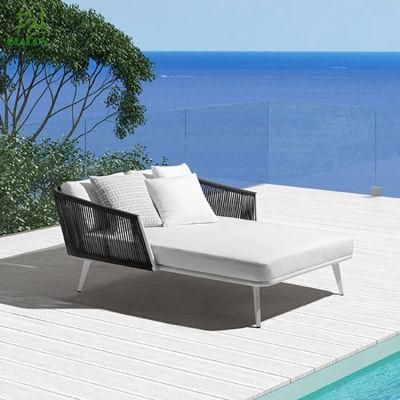 Outdoor Patio Garden Furniture Courtyard Luxury Aluminum Chaise Sun Lounger