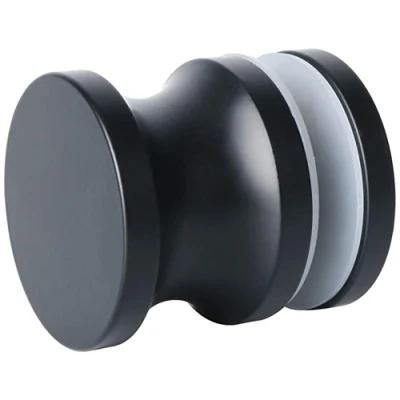 Matte Black Solid SUS304 Stainless Steel Single Sided Shower Glass Door Knob Handle Pull 1-3/5inch Dia