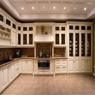 Easy Clean Home Furniture Solid Wood Kitchen Cabinet