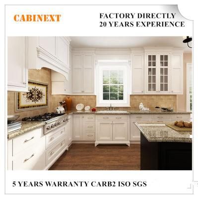 Solid Wood Kitchen Cabinet with Doors and Shelves Soft Closed