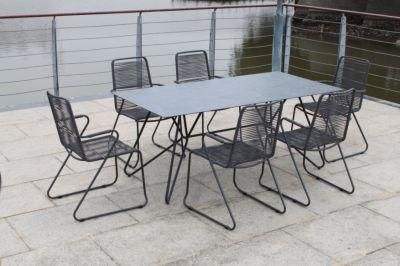 OEM European Customized Outdoor Chairs of 6 Balcony Dining Set