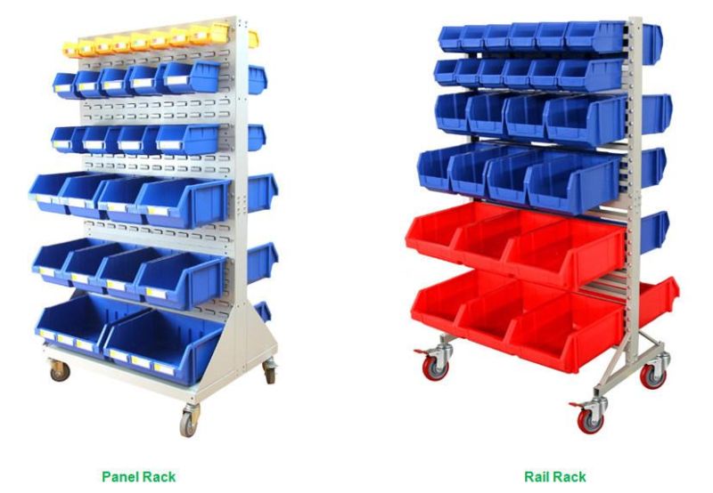 FDA Certification Plastic Bins Storage for Metal Middle Duty Shelf Racking