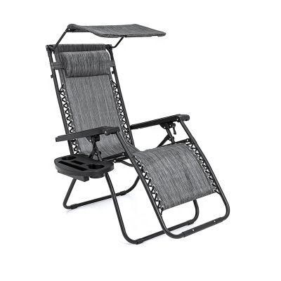 Outdoor Hot Sell Portable Folding Camping Chair Beach Bed with Sun Shade