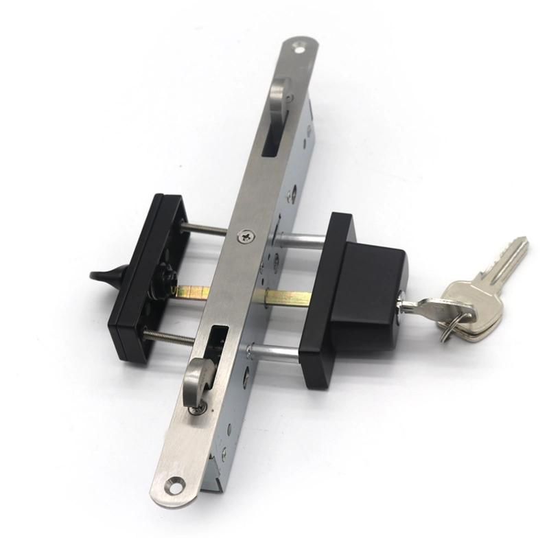 Black Double Side Sliding Patio Door Handle with Lock Body