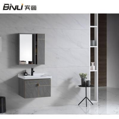 European Style Bathroom Furniture Metal Handle Mirror Bathroom Cabinet