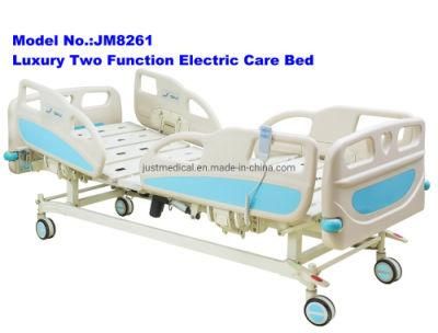 European Style Guardrails Central Brake Two Function Hospital Electric Care Bed