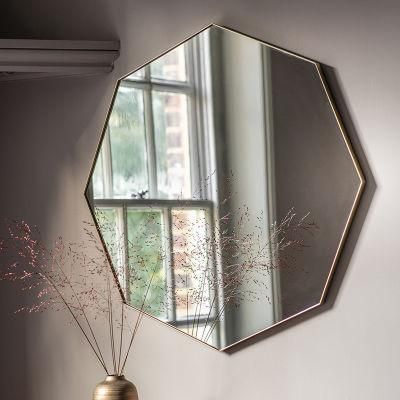 Stainless Steel Framed Wall Mirror for Bathroom Vanities Decorative