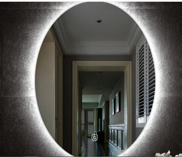 5mm Silver Home Decor Wall LED Bathroom Illuminated Vanity Mirror