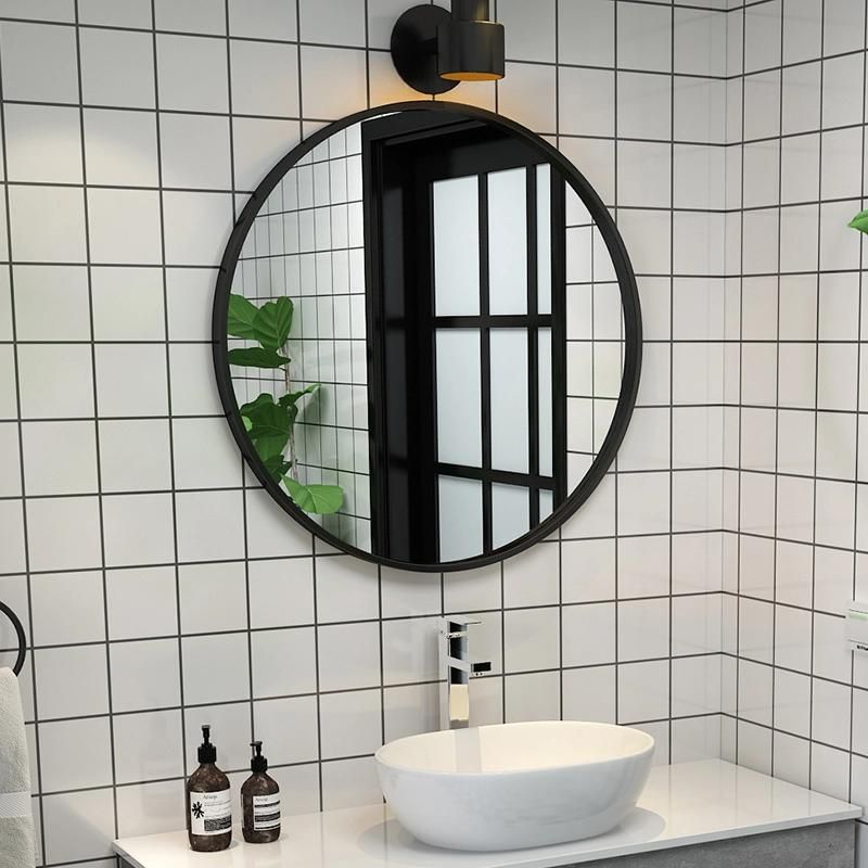 Gold Black Home Wall Decor Frame Hotel LED Bathroom Mirror