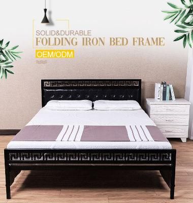 Wholesale Cheap Black Single Size Metal Bed Frames Wrought Iron Bed