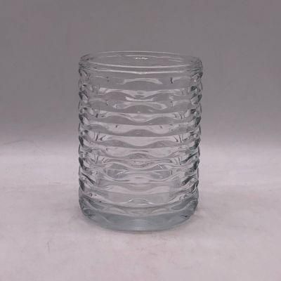 Cylinder Glass Candle Holder with Different Spray Color