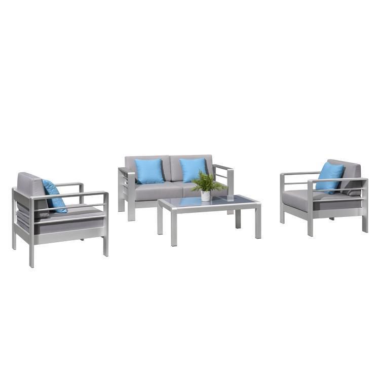 Leisure Outdoor Furniture Aluminum Garden Lounge Sofa Set with Coffee Table