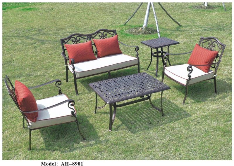 Outdoor Living Patio Furniture Dining Set Garden Outdoor Indoor Furniture Set Conversation (Chat) Set, Antique Bronze Cast Aluminum