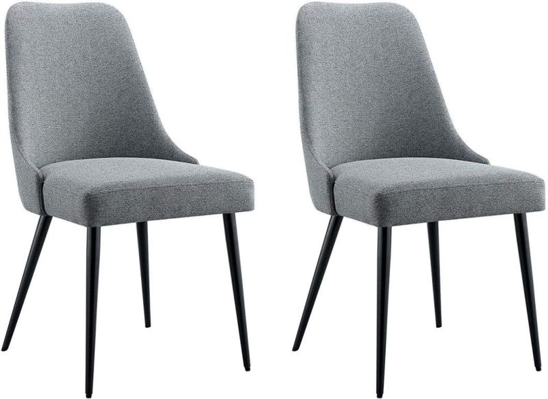 New Design Hot Sale Luxury Dining Room Furniture Velvet Dining Chairs with Powder Coating Legs