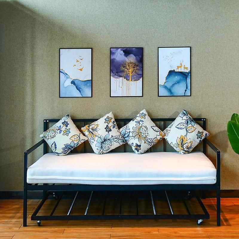 Cheap China New Design Hotel King Bedroom Furniture Platform Frame Day Full Metal Bed