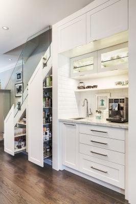 White Matt Lacquer European Style Ready Assemble Modular Islands Cheap Modern Customized Glass Door Kitchen Cabinet