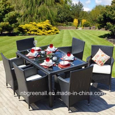 Modern Patio 6-Seater Wholesale Outdoor Garden Dining Table and Chair Sets Furniture