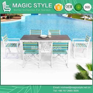 Outdoor Folding Chair with Colorful Textile for Patio Sling Dining Chair Colorful Dining Chair Outdoor Dining Set Garden Furniture