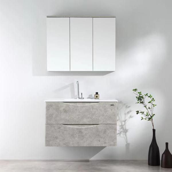 European Style Wall Mounted Water Proof Sanitary Ware with Ceramics Sinks & LED Bathroom Vanity/Cabinet