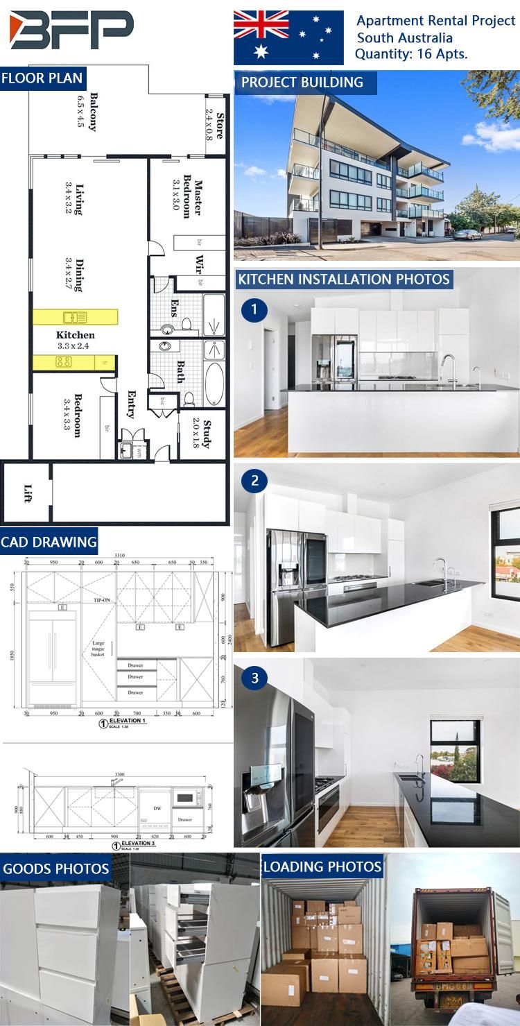 High Gloss White Kitchen Cabinets