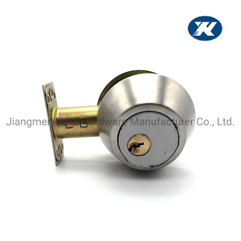European Satin Nickel Entry Knob Single Cylinder Key Control Deadbolt Door Lock