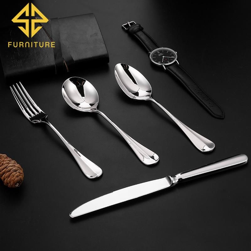 Rose Golden Solid Steak Silverware Knife and Fork Set Gold Flatware Set European Western Restaurant Cutlery for Wedding