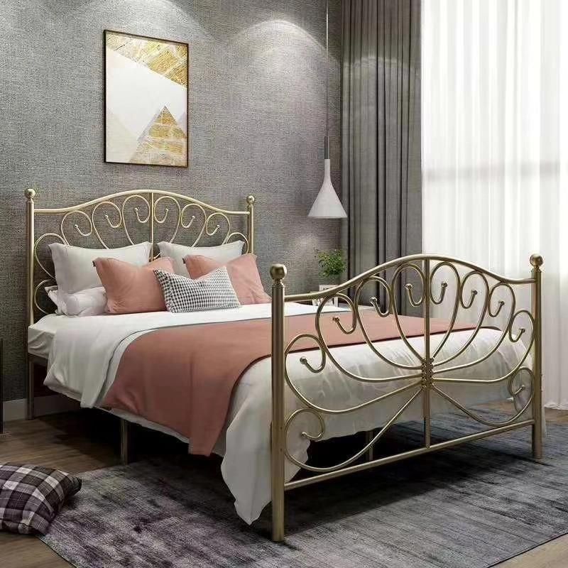 2020 Newest European-Style Metal Single Bed for Double Size