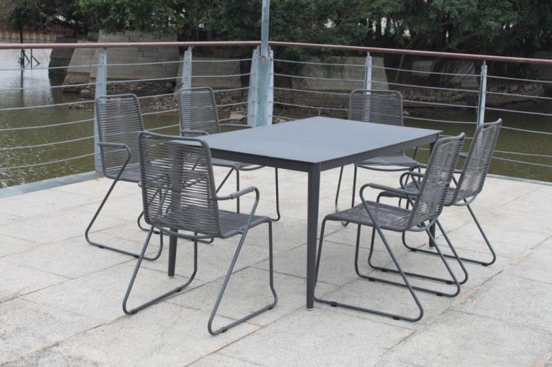 OEM European Customized Outdoor Chairs of 6 Balcony Dining Set