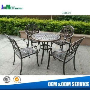 Outdoor Cast Furniture Cast Aluminum Stackable Chair and Kd Table (JMC02-5PCS)