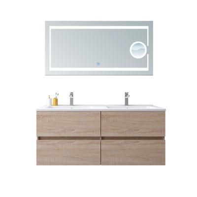 Home Custom Wooden Bathroom Vanity Cabinets European Style Double Sink