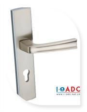 Modern Safety Home Hardware Door Handle Zinc Alloy Bedroom Lever Handle on Plate for Interior Door