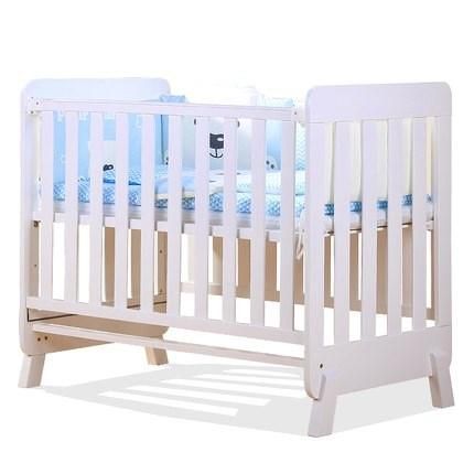 Convertible 0-4 Years Baby Cot Toddler Bed Multifunctional Kids Crib Solid Wooden Daybed