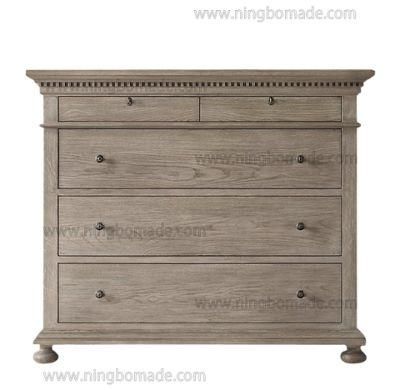 Architectural Classicism Timeless Collection Antique Grey Oak 2+3 Drawers Chest