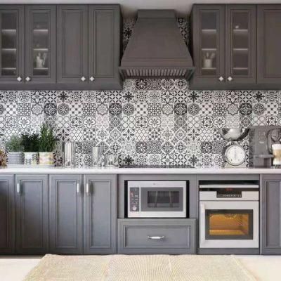 Foshan Lecong Grey Color and European Kitchen Cabinet
