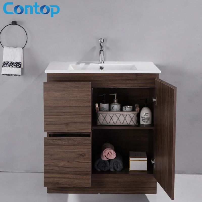Wood MDF Marble Floor-Standing Storage Modern Bathroom Vanity Cabinet