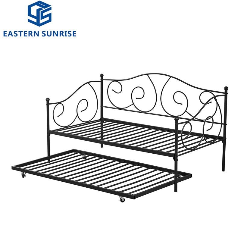 European Style Day Bed Sofa Bed Steel Single Bed