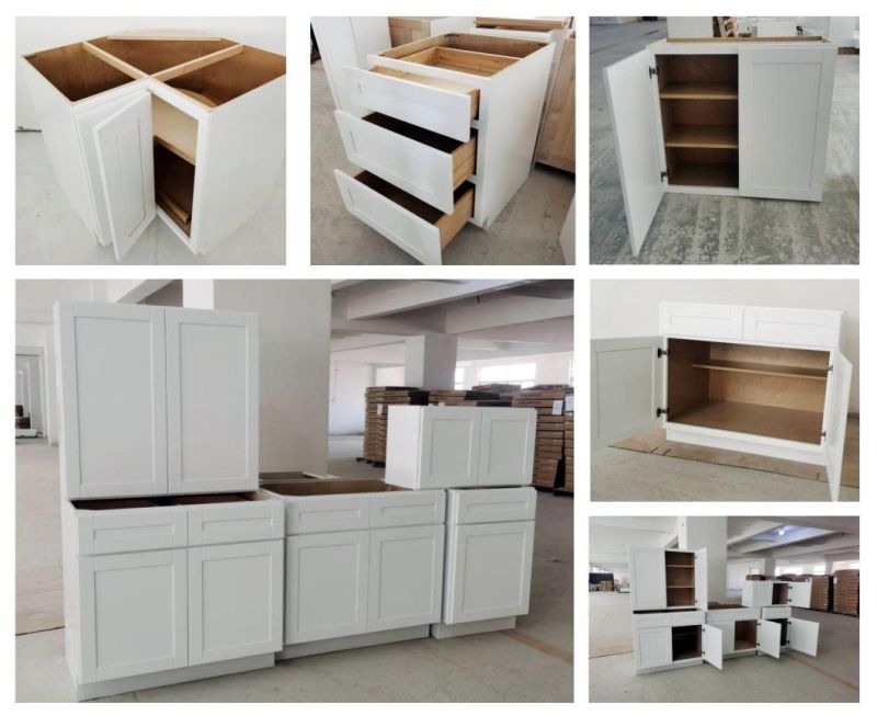 Lacquer, Acrylic, Melamine Customized Storage Corner Kitchen Cabinet