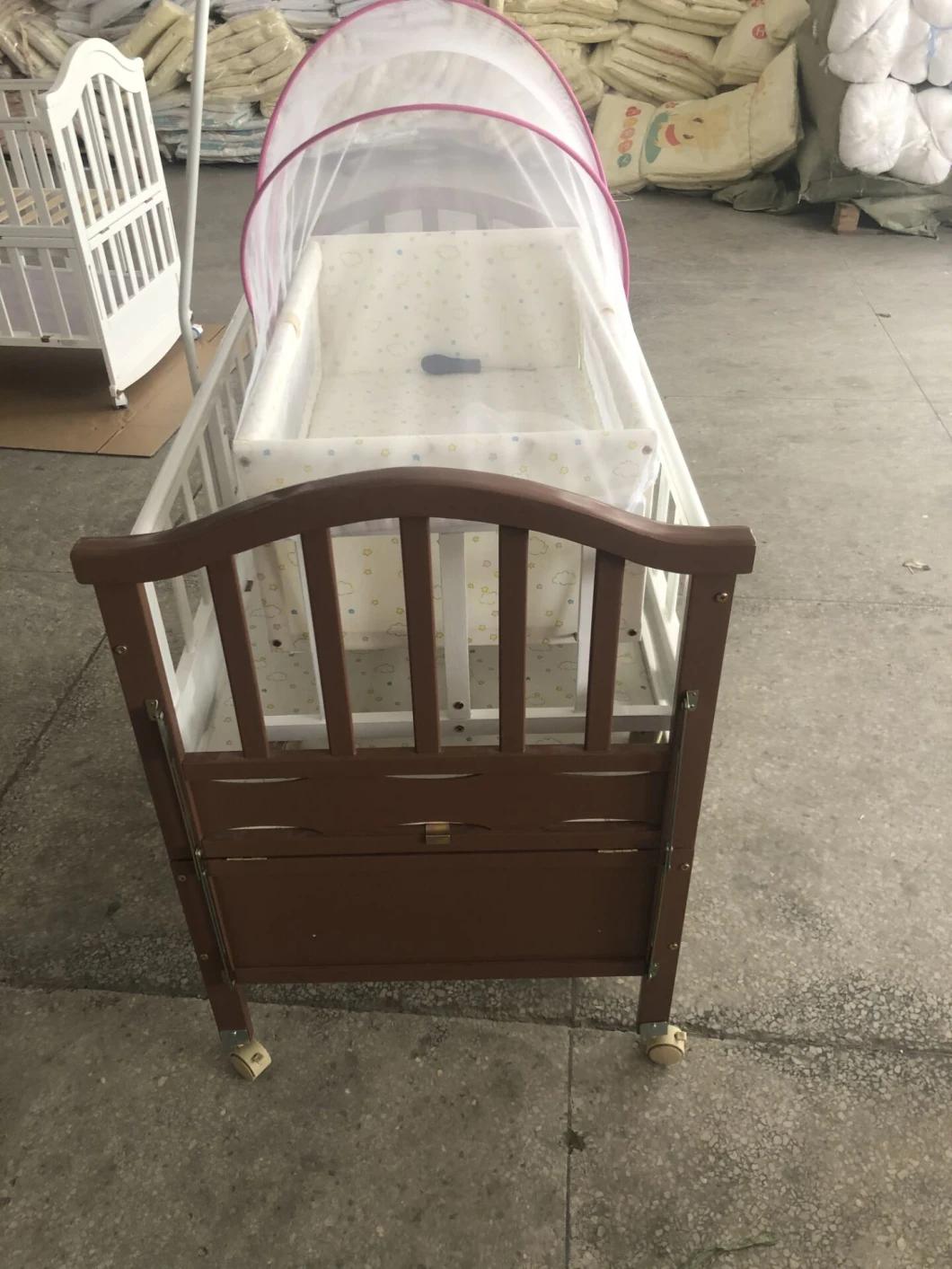 2020 Wholesale Factory Price European Quality Portable Fashion Baby Crib Baby Bed Bedside Bed