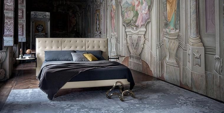 Jean-Marie Massaud Jackie Bed Genuine Leather Bed King Size