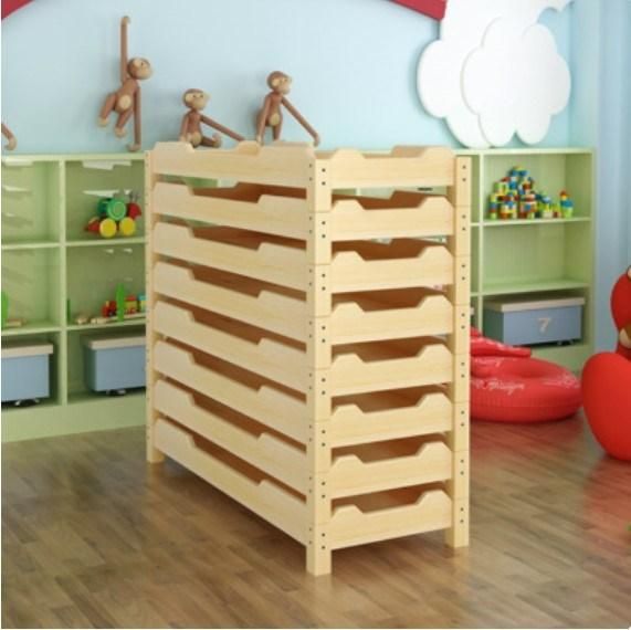 Environmentally Wood Kids Bedroom Furniture Children Stackable Kids Cot Bed for Kindergarten
