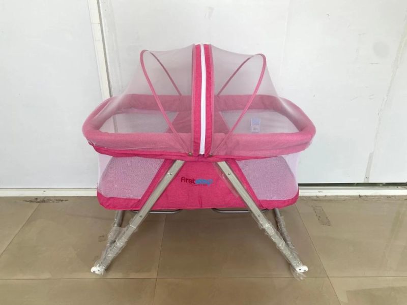 Promotional Prices Portable Steel Frame New Born Baby Cradle Swing