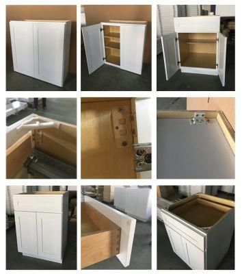 White Shaker Cabinets Kitchen Solid Wood Furniture Modern Modular