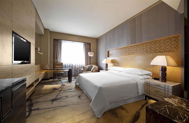 European Style Luxury Classical Teak Wood Hotel Twin Bedroom Furniture