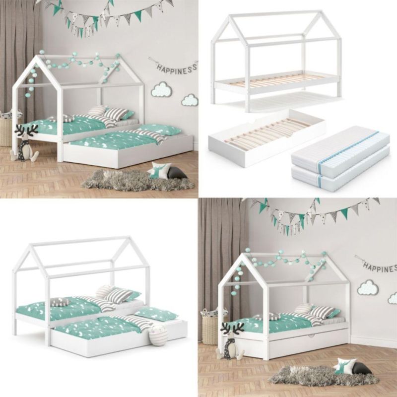 Children′s Bed White Sleeping Place Under Bed House Bed