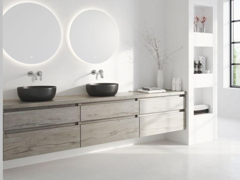 Manufacture European Style Bathroom Vanity Bathroom Cabinet with Ceramic Sink&LED Intelligent Mirror