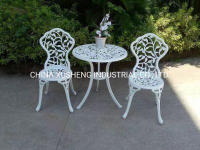 European Vintage Furniture Aluminum Outdoor Patio Dining Leaves Table Furniture Chair and Table Sets