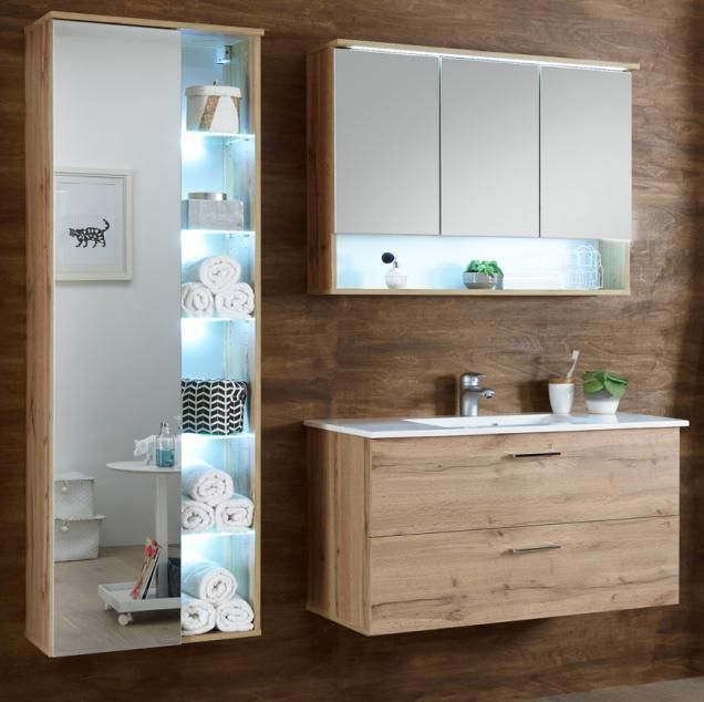 European Style Storage LED Bathroom Cabinet