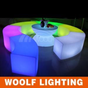 Plastic Waterproof Lighted LED Patio Garden Furniture