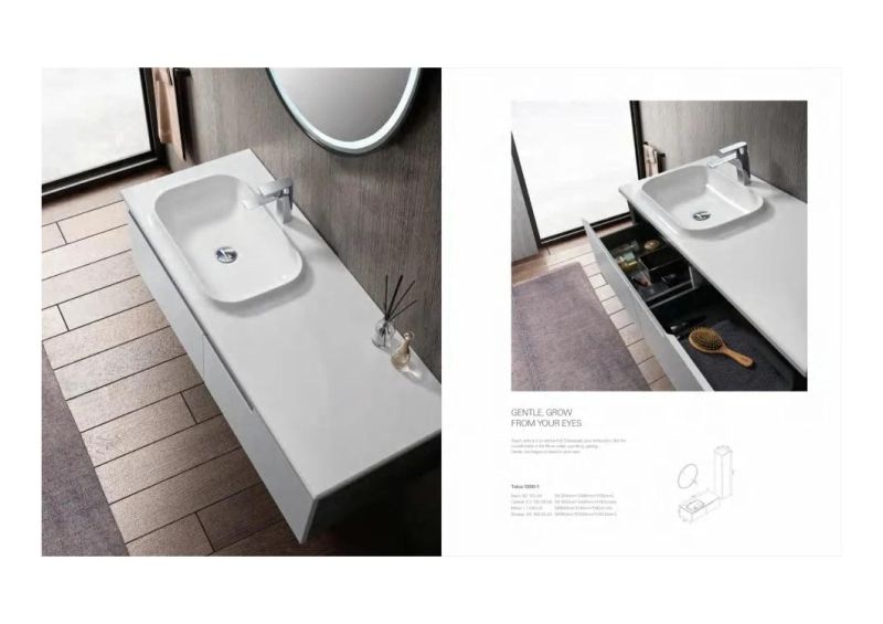 China Factory MDF White Bathroom Furniture for European Market Talco-1200-1
