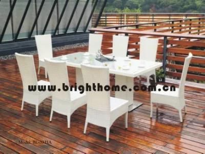 Aluminium Comfortable Wicker Outdoor Dining Furniture